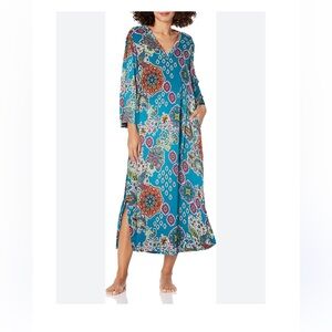 Natori Floral Patterned Blue 👗